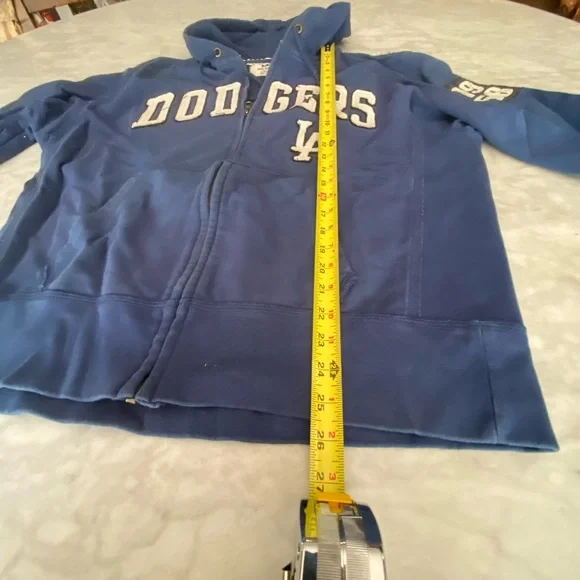 Blue Dodgers Zip-Up Hoodie Jacket VINTAGE STYLE